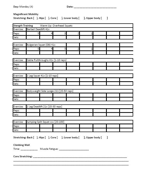 12 Best Images Of Printable Exercise Worksheets Blank