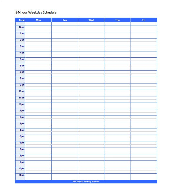 19 Daily Work Schedule Templates Samples Docs Pdf