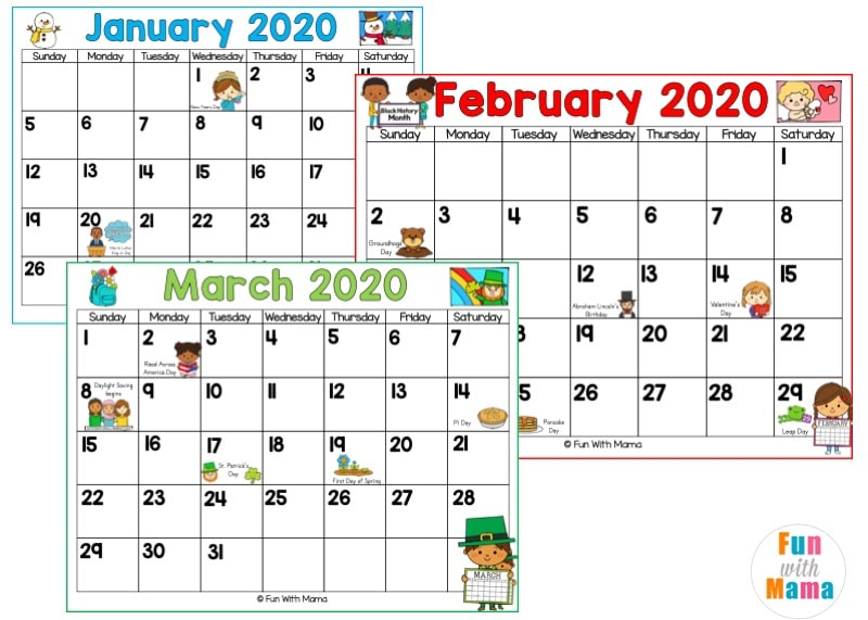 2020 2021 calendar printable fun with mama shop