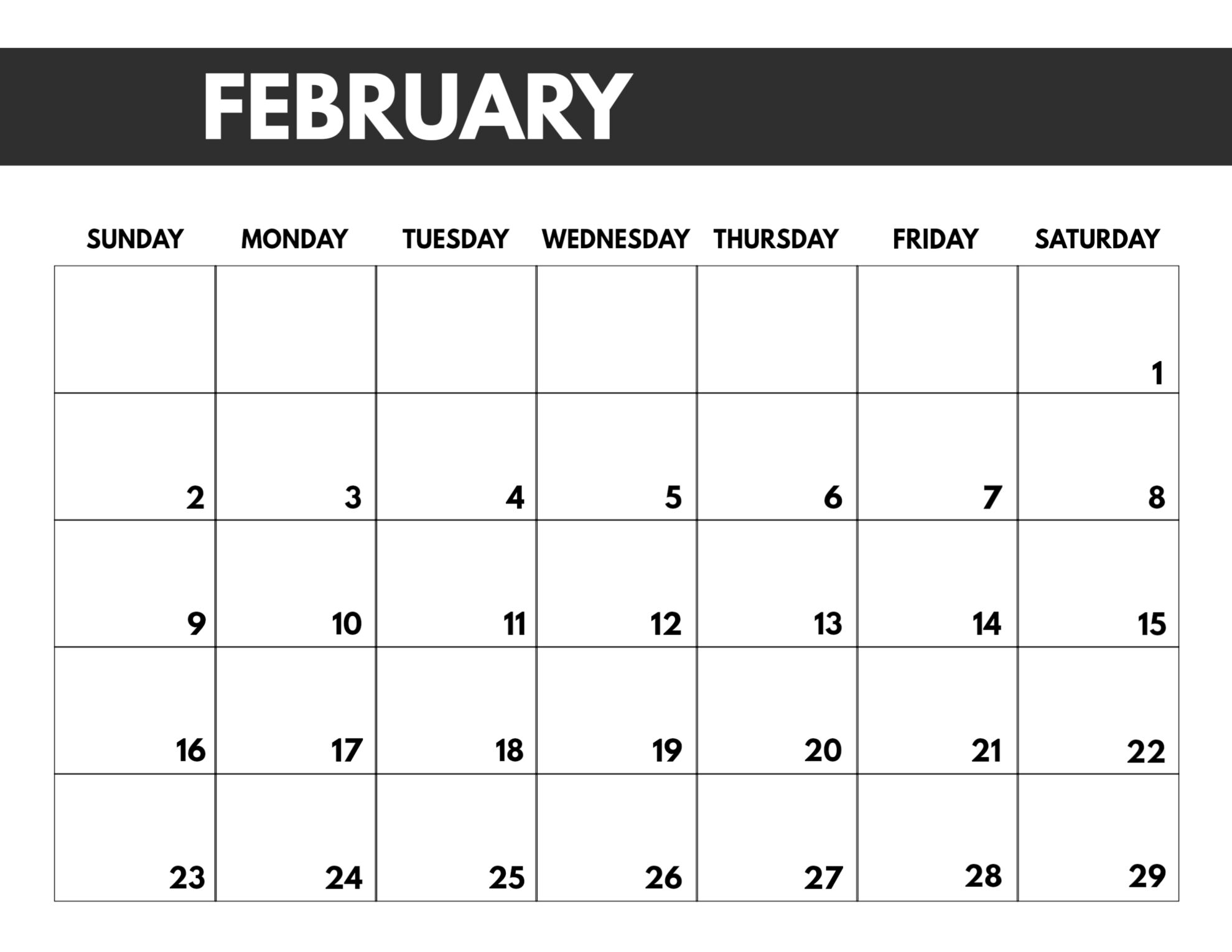 2020 Free Monthly Calendar Template Paper Trail Design 1