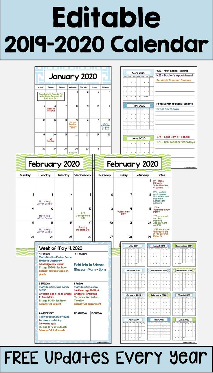2020 school calendar free download printable calendar