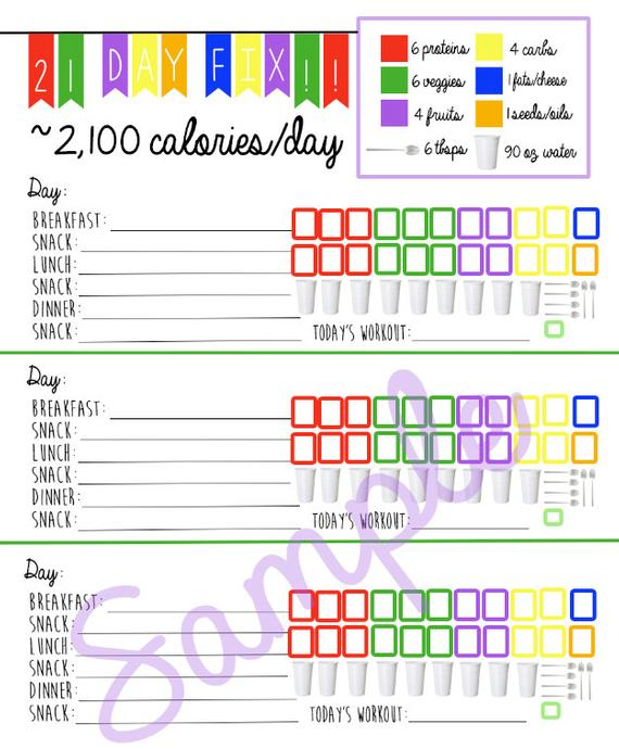 21 day fix logging system tracking sheet21dayfixprintables