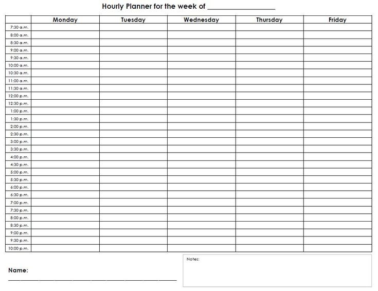 25 Unique Hourly Planner Ideas On Pinterest Weekly