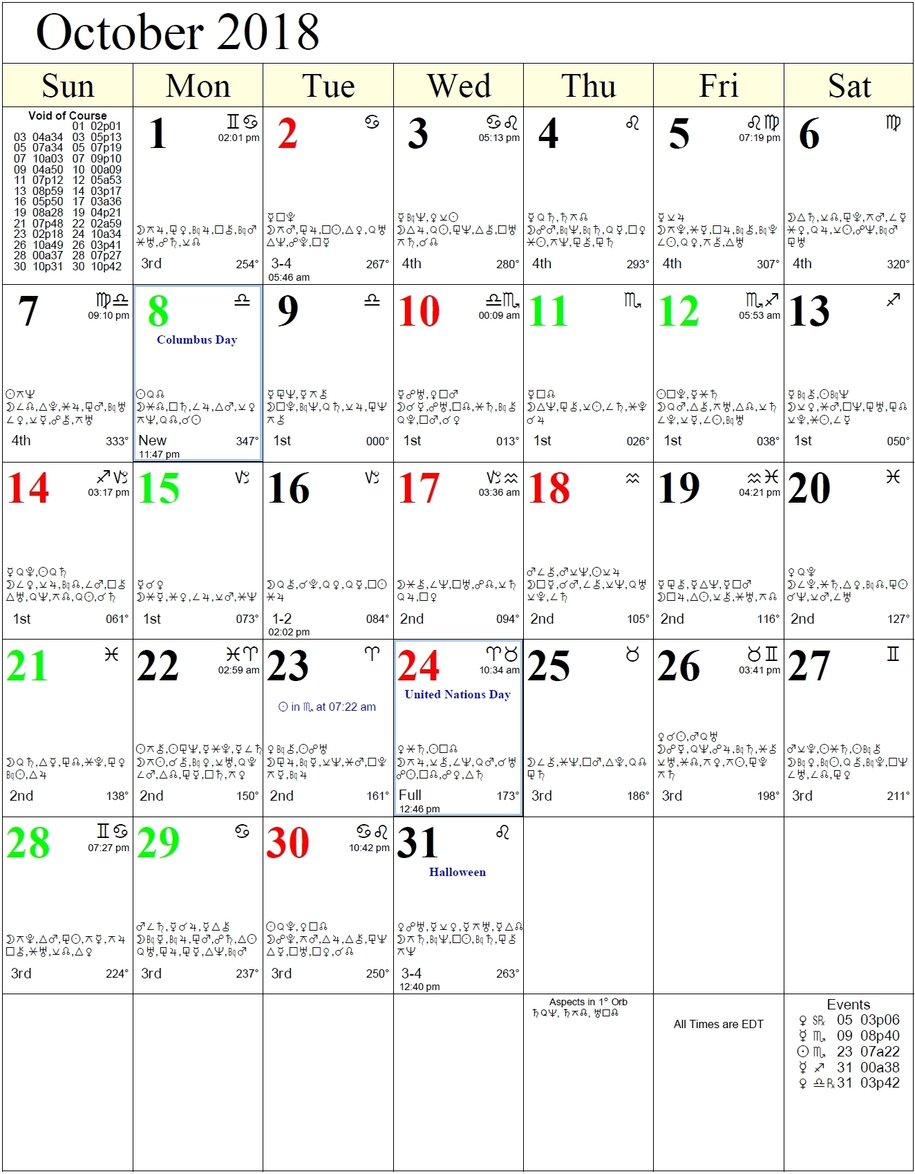 30 day calendar with circle with a line thru it calendar