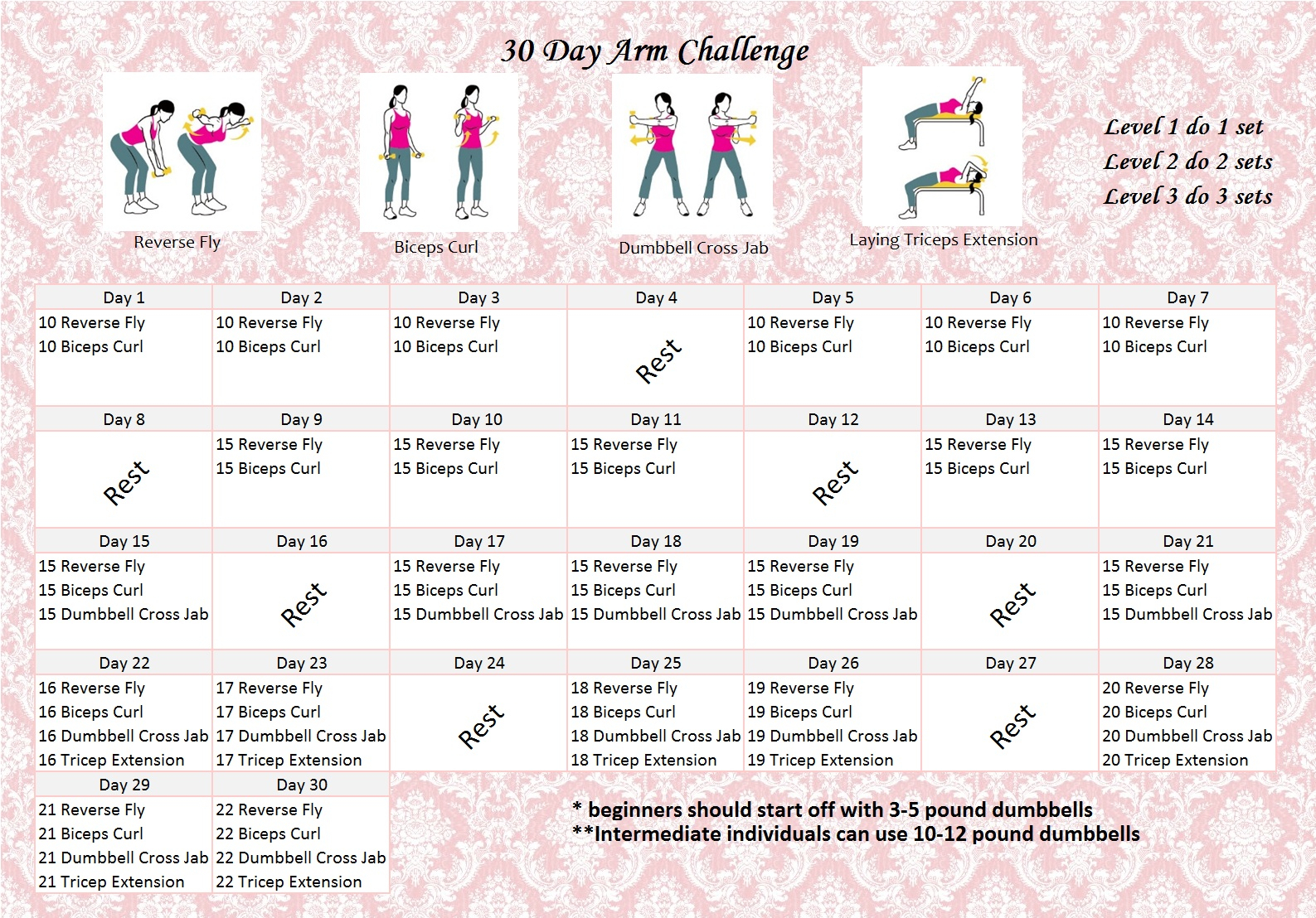 30 Day Squat Plank And Arm Challenge Exercise Forums