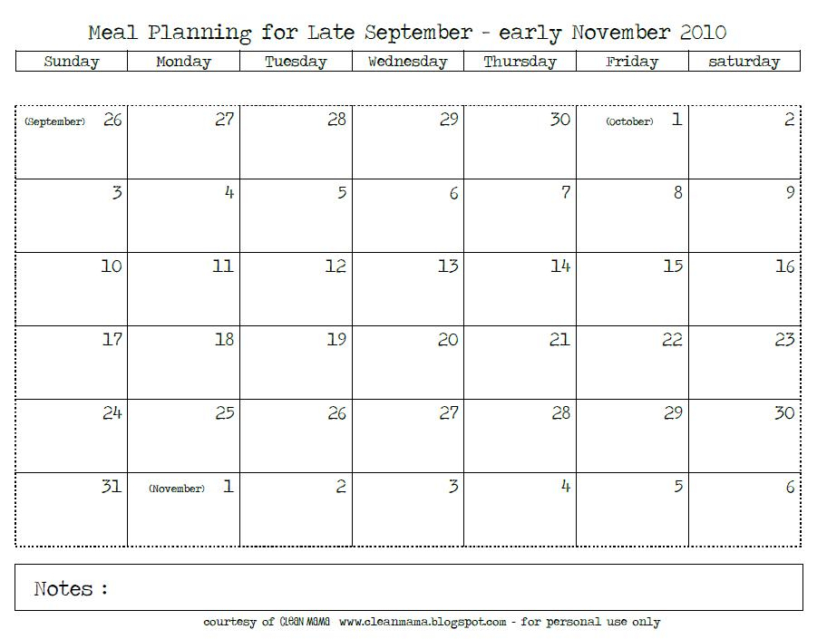 6 week calendar printable calendar template 2020