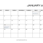 65 Printable Calendar January 2021 Holidays Portrait 2
