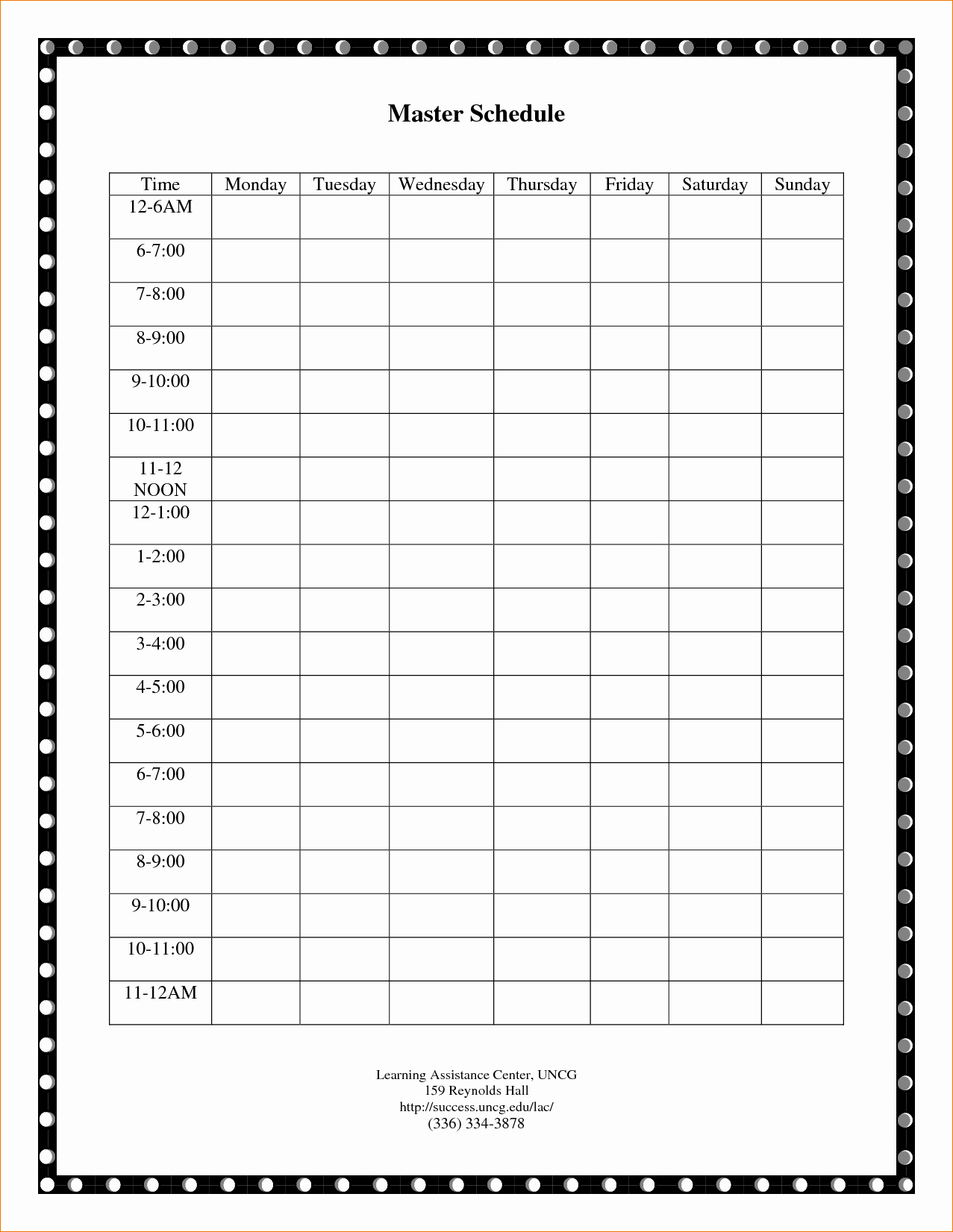 Awesome Time Management Chart Template Audiopinions