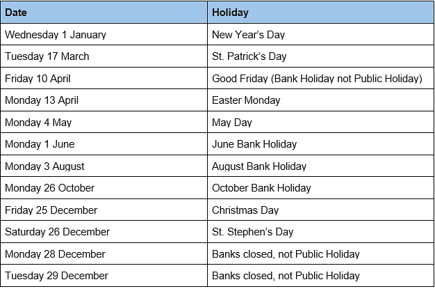 bank holidays ireland 2021 anexa wild 1
