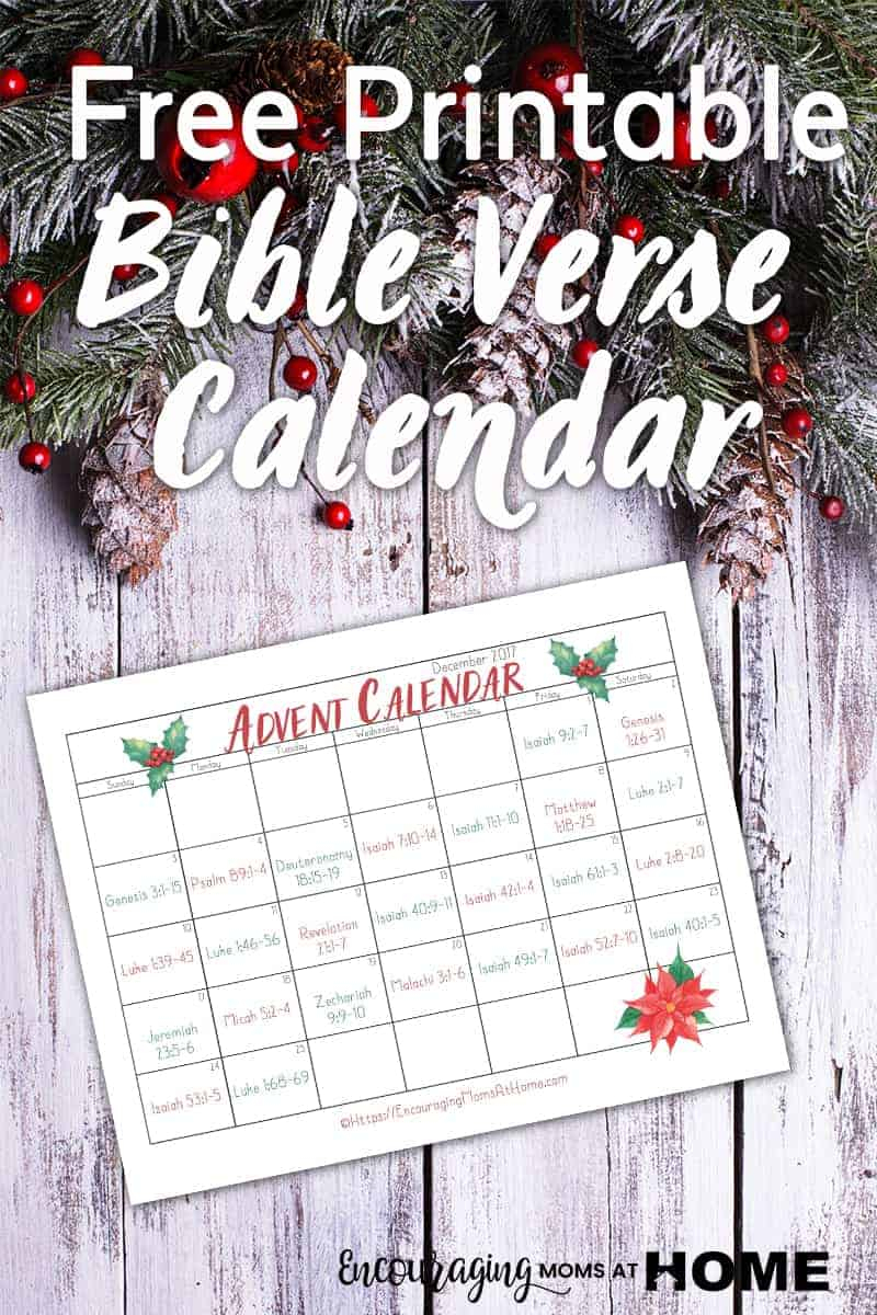 Bible Verse Advent Calendar For December Read The