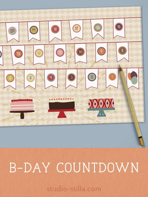 Birthday Countdown Calendar Printable For Kids Birthday