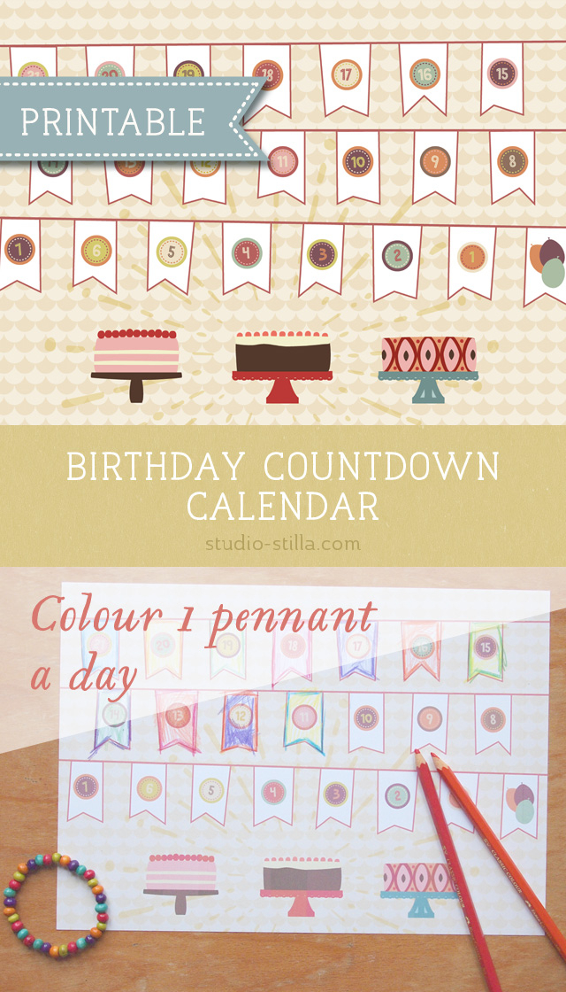 Birthday Countdown Calendar Printable For Kids