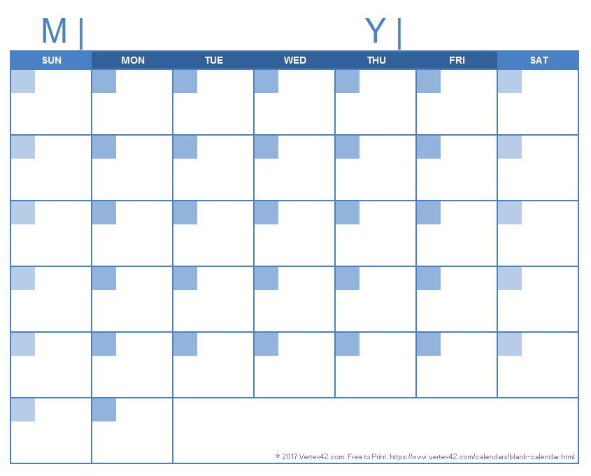 Blank Calendar Template Free Printable Blank Calendars