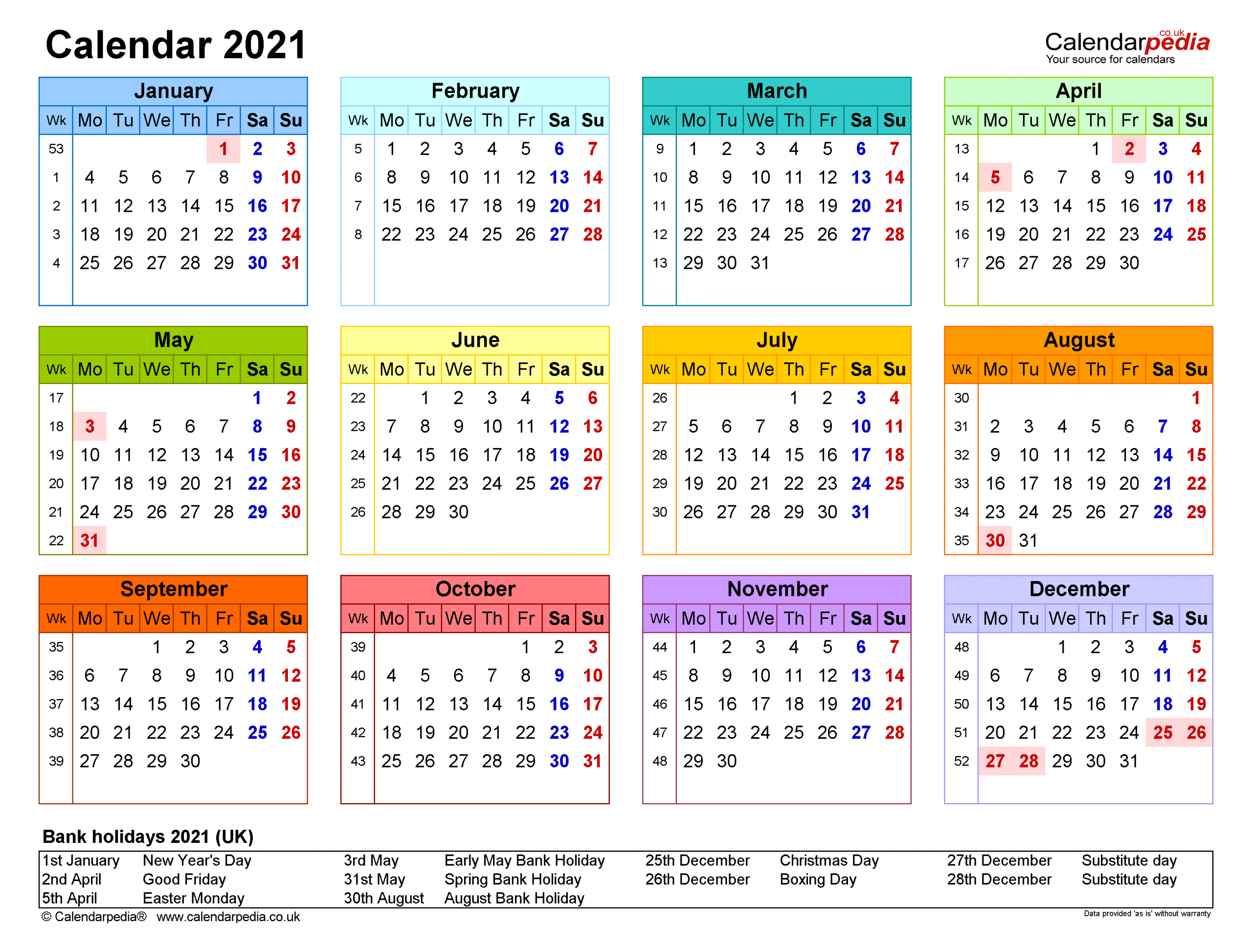 Excel Calendar Template 2025