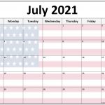 Collection Of July 2021 Photo Calendars With Image Filters