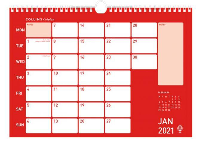 collins colplan cmc a3 2021 memo calendar
