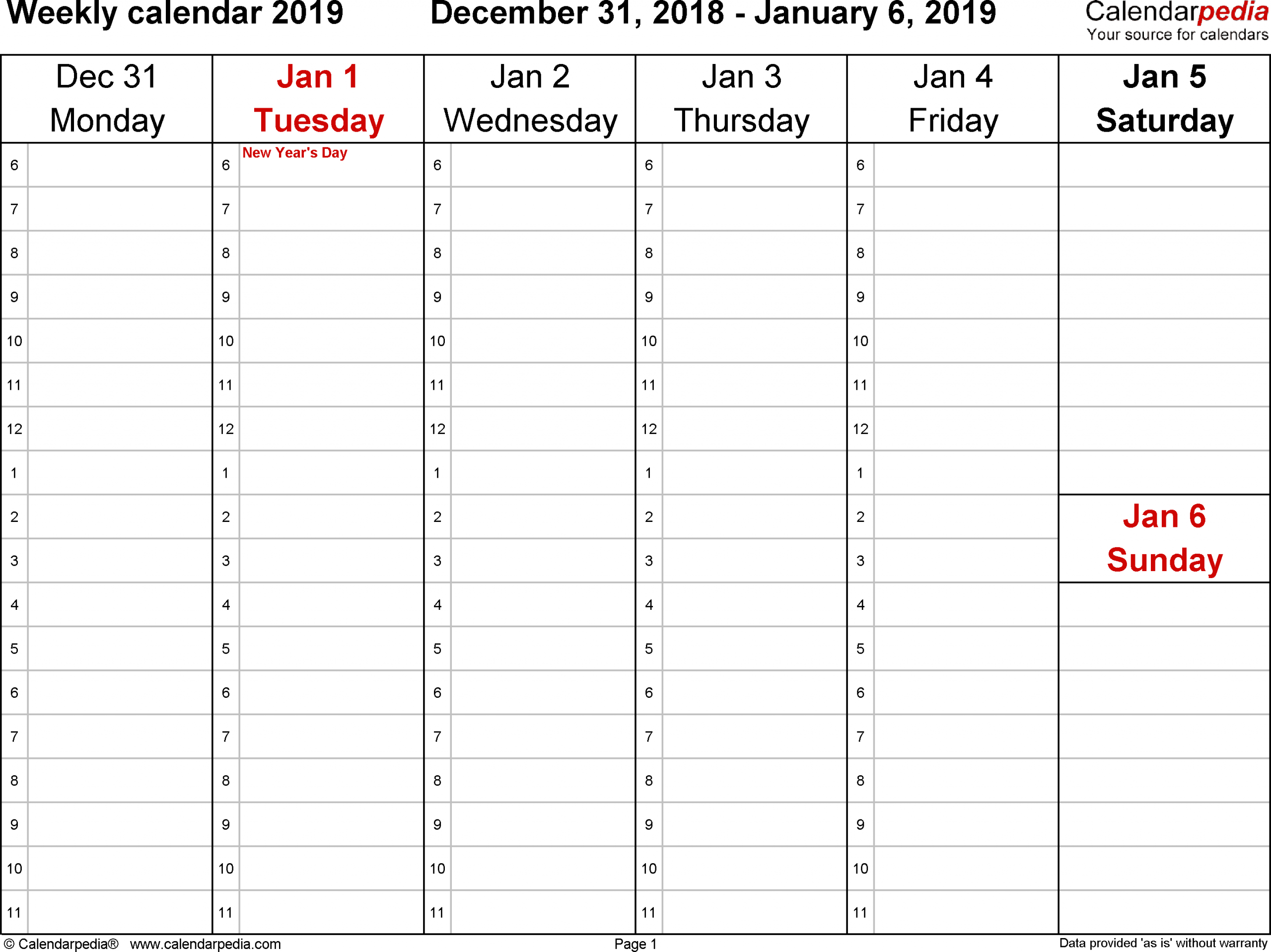 Daily Appointment Calendar Template 2019 Daily Calendar