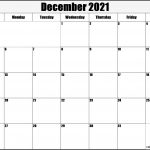December 2021 Blank Calendar Templates