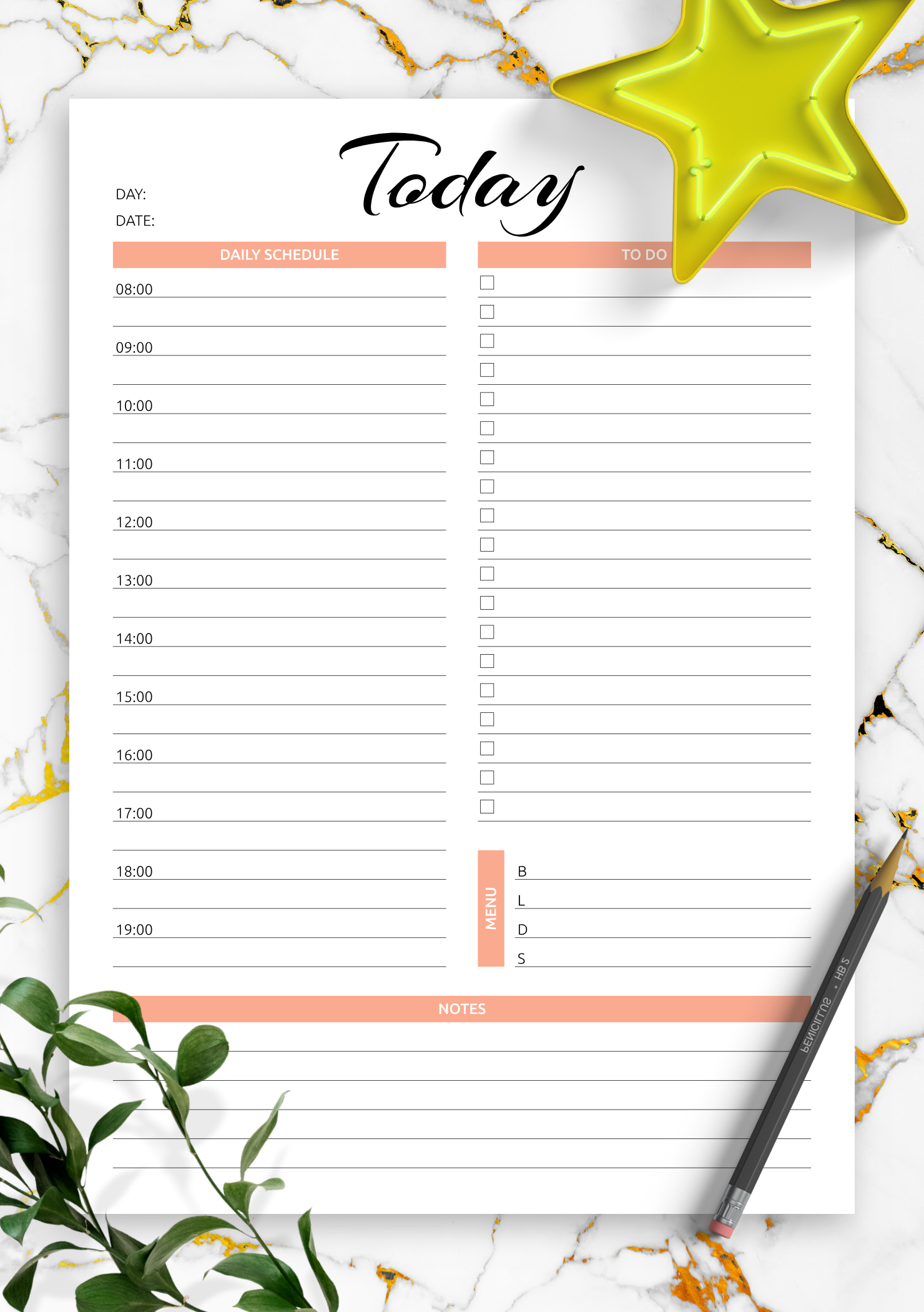 Download Printable Today Hourly Planner Pdf 1