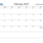 february 2021 calendar dominican republic