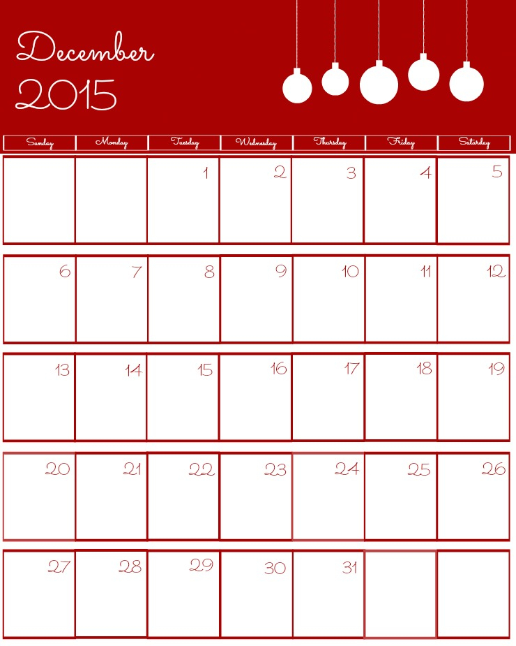 free 2015 printable calendar the bearfoot baker