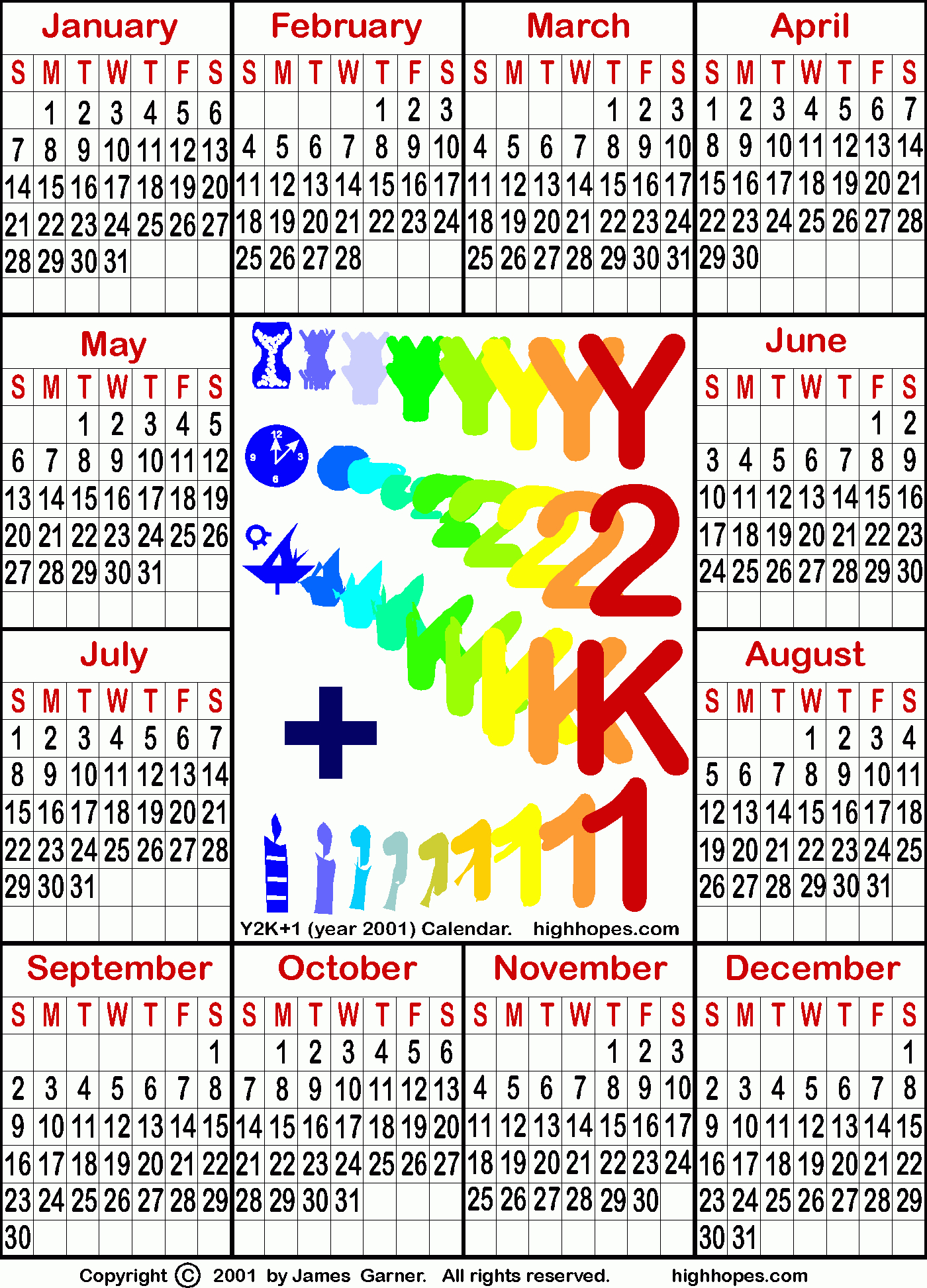 free 21st century calendar and a free y2k calendar