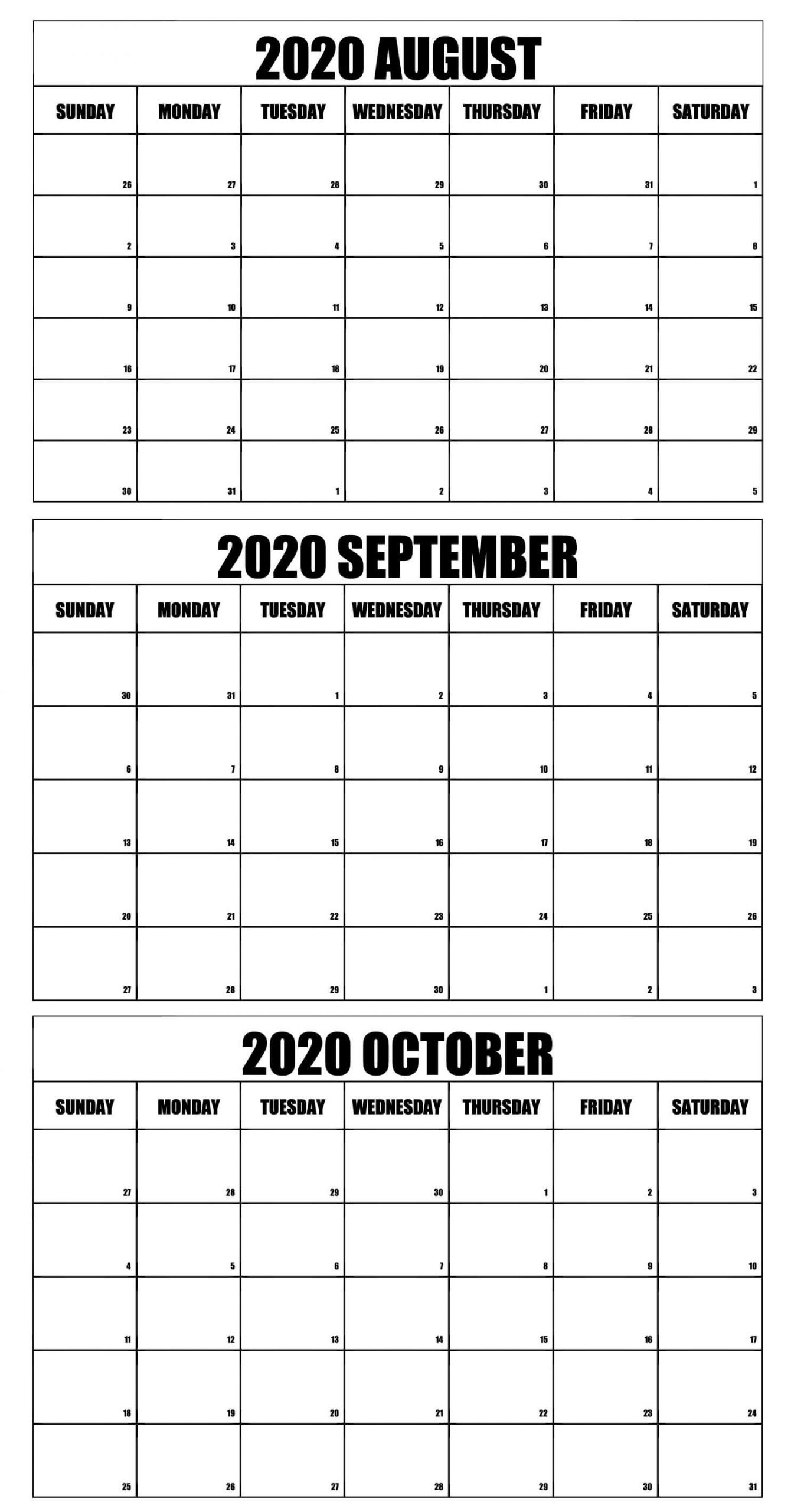 Free August 2020 To January 2021 Calendar Word With Notes