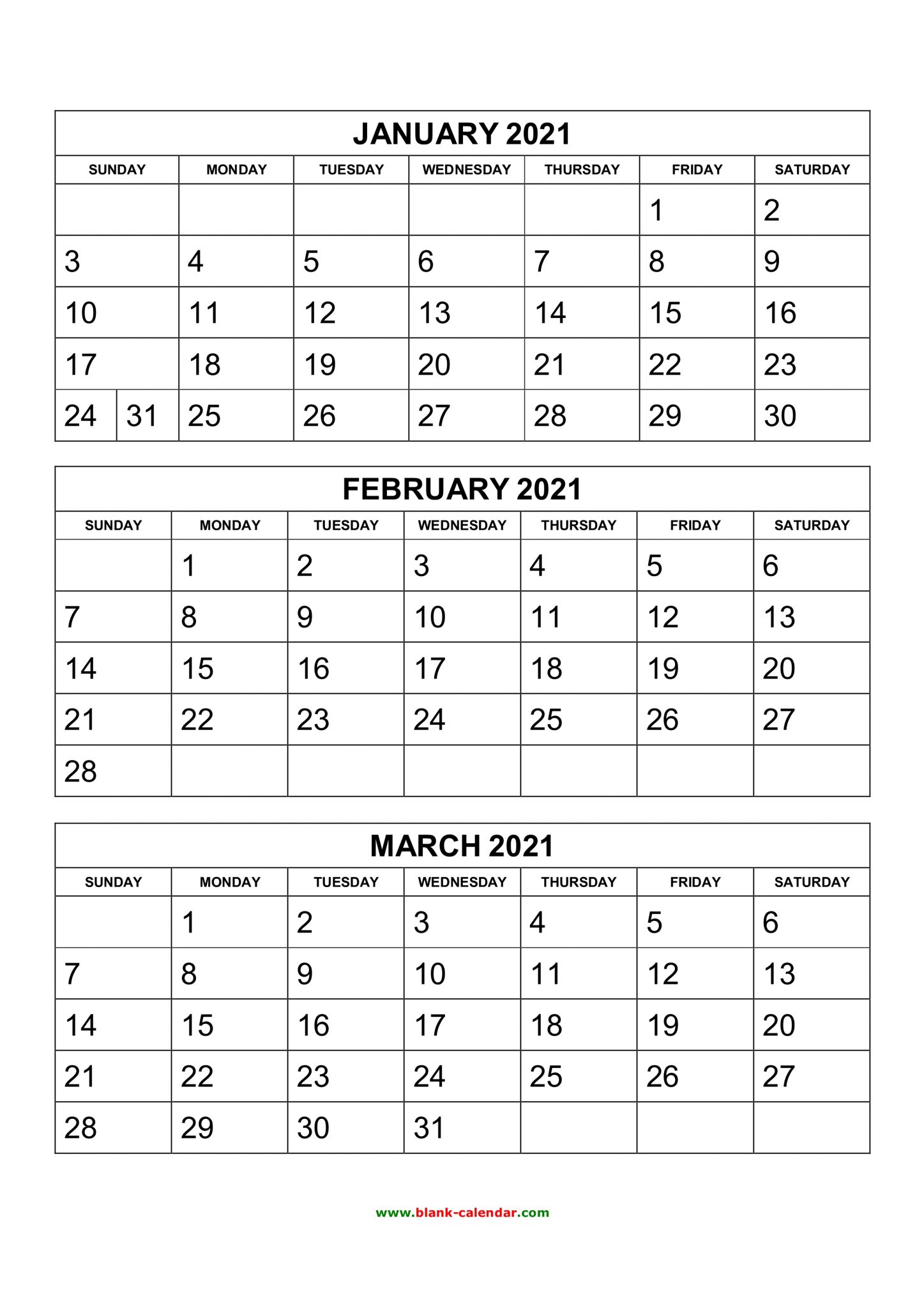 free download printable calendar 2021 3 months per page calendar