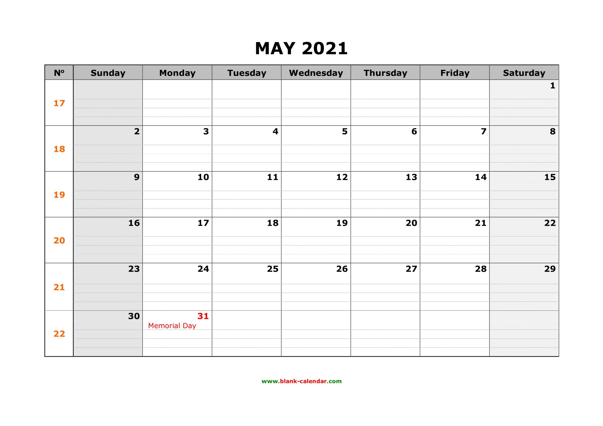 free download printable may 2021 calendar large box grid calendar