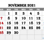 Free Editable November 2021 Calendar Template