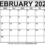 Free February 2021 Calendar 123calendars