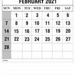 Free February 2021 Printable Calendar Template In Pdf