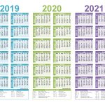 Free Printable 2019 2020 2021 Calendar With Holidays