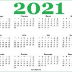 Free Printable 2021 Calendars Horizontal Hipi
