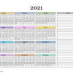 Free Printable 2021 Yearly Calendar At A Glance 101 1