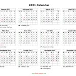 Free Printable Calendar Year 2021 Calendar Printables