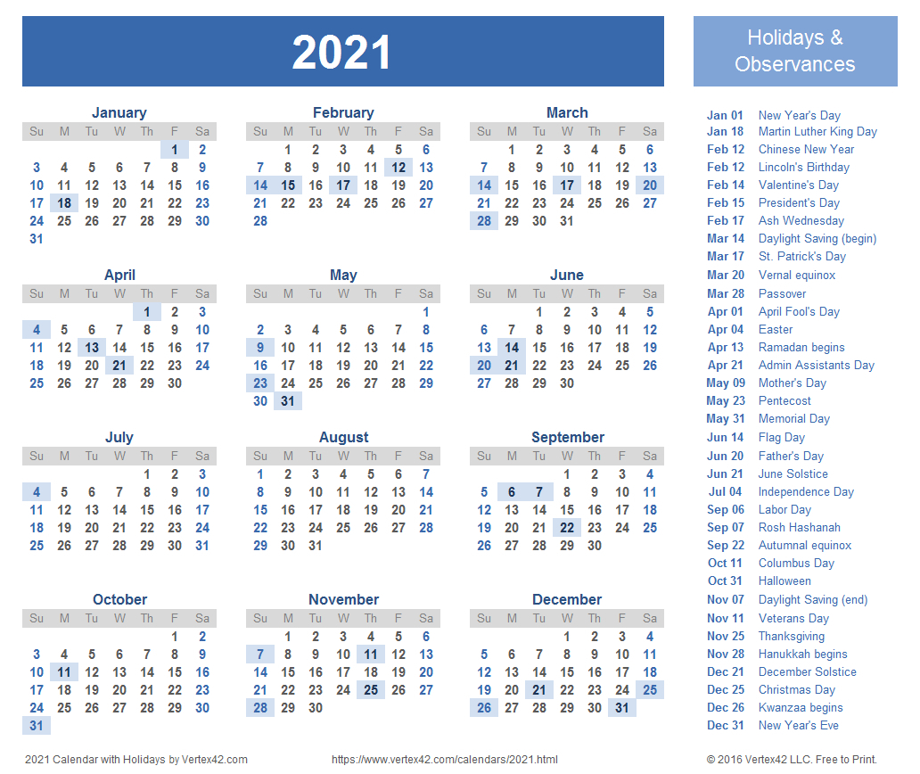 free printable calendar year 2021 calendar printables