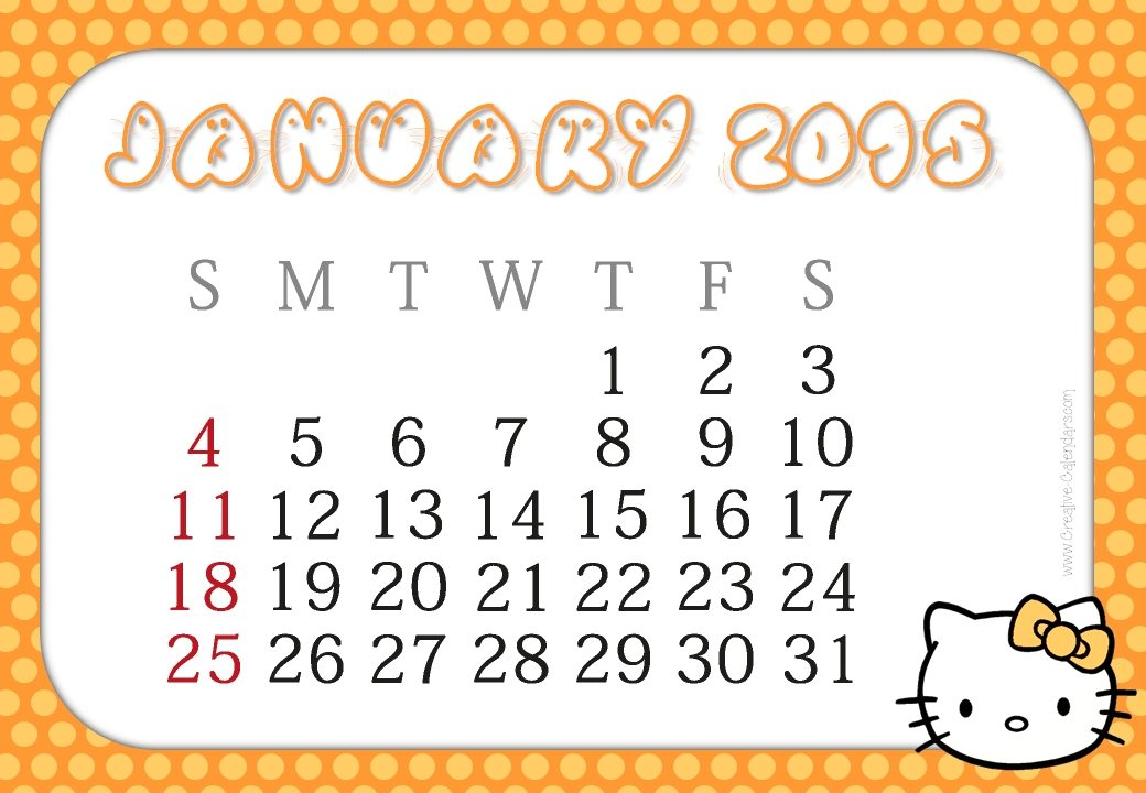 January 2015 Printable Calendar