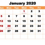 January 2020 Calendar Wallpaper High Resolution Free