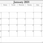 January 2021 Blank Calendar Collection 1