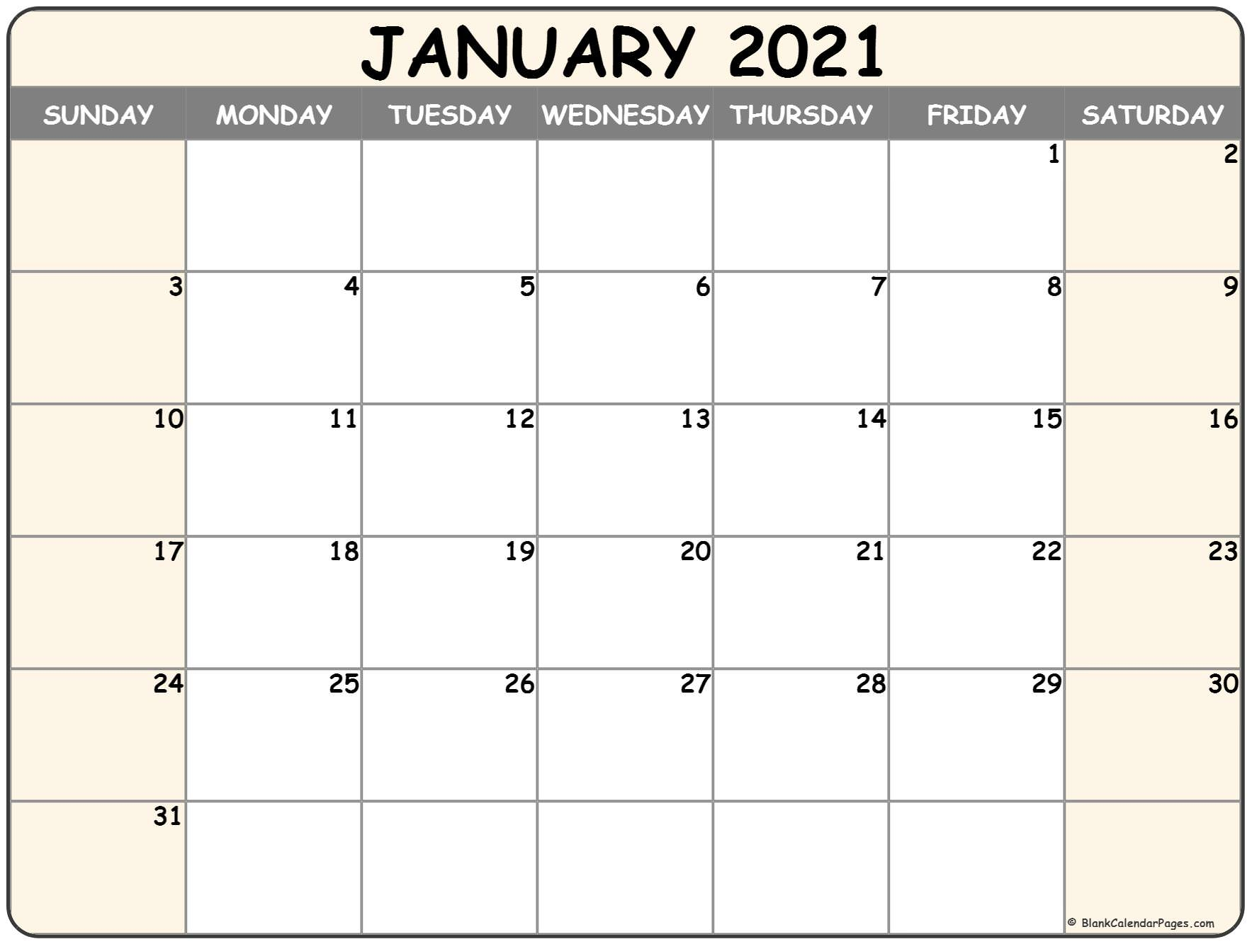 january 2021 calendar free printable monthly calendars 4