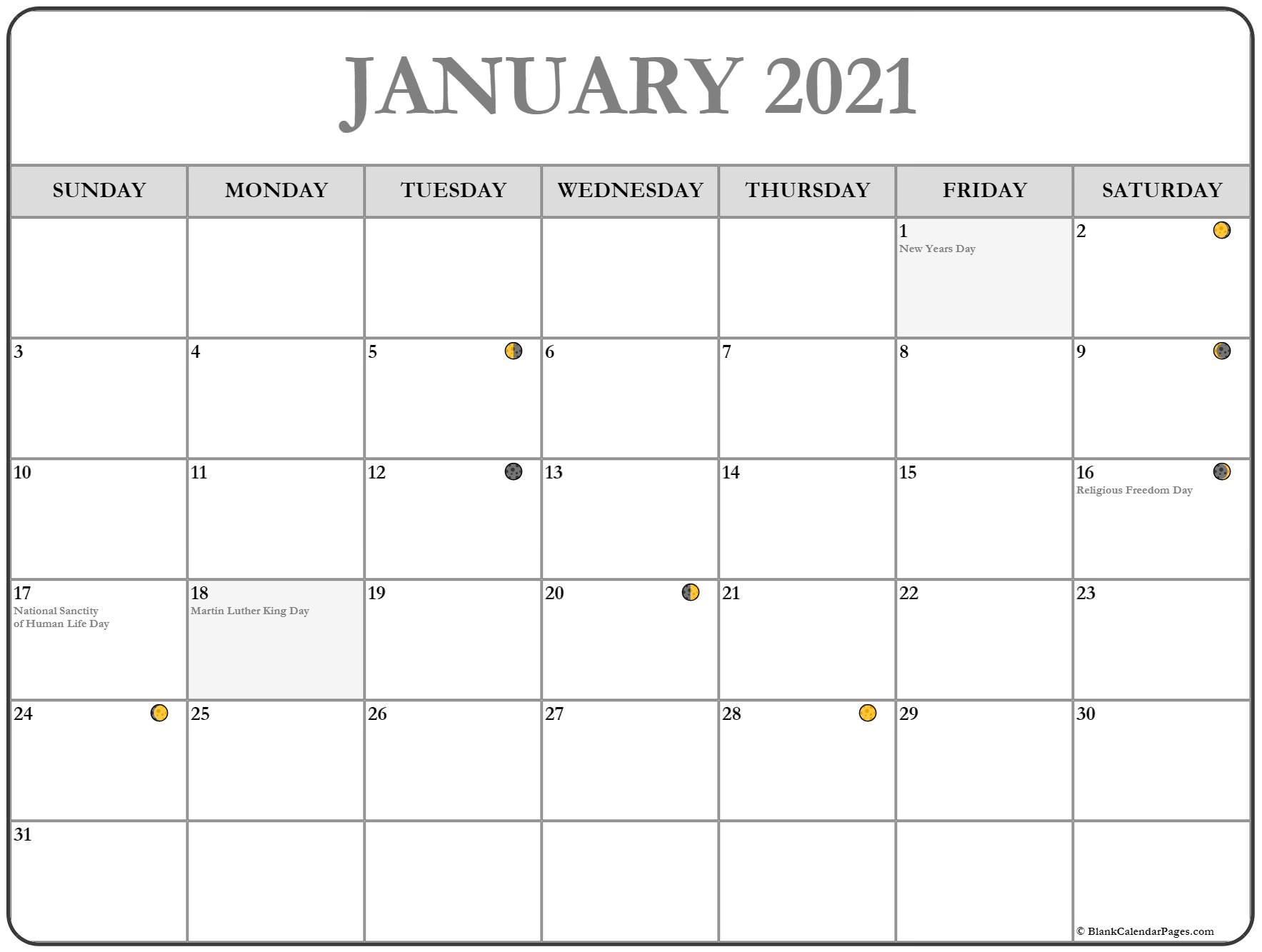 january 2021 lunar calendar moon phase calendar