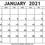 January 2021 Printable Calendar Free Printable Calendar