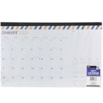 Jot 2021 Monthly Desk Pad Calendar 11 X 17 Striped Top
