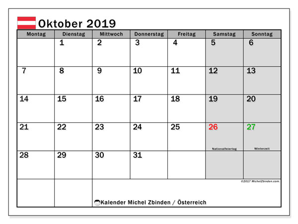 kalender oktober 2019 osterreich michel zbinden de