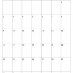 May Blank Calendar 2021 Printable March