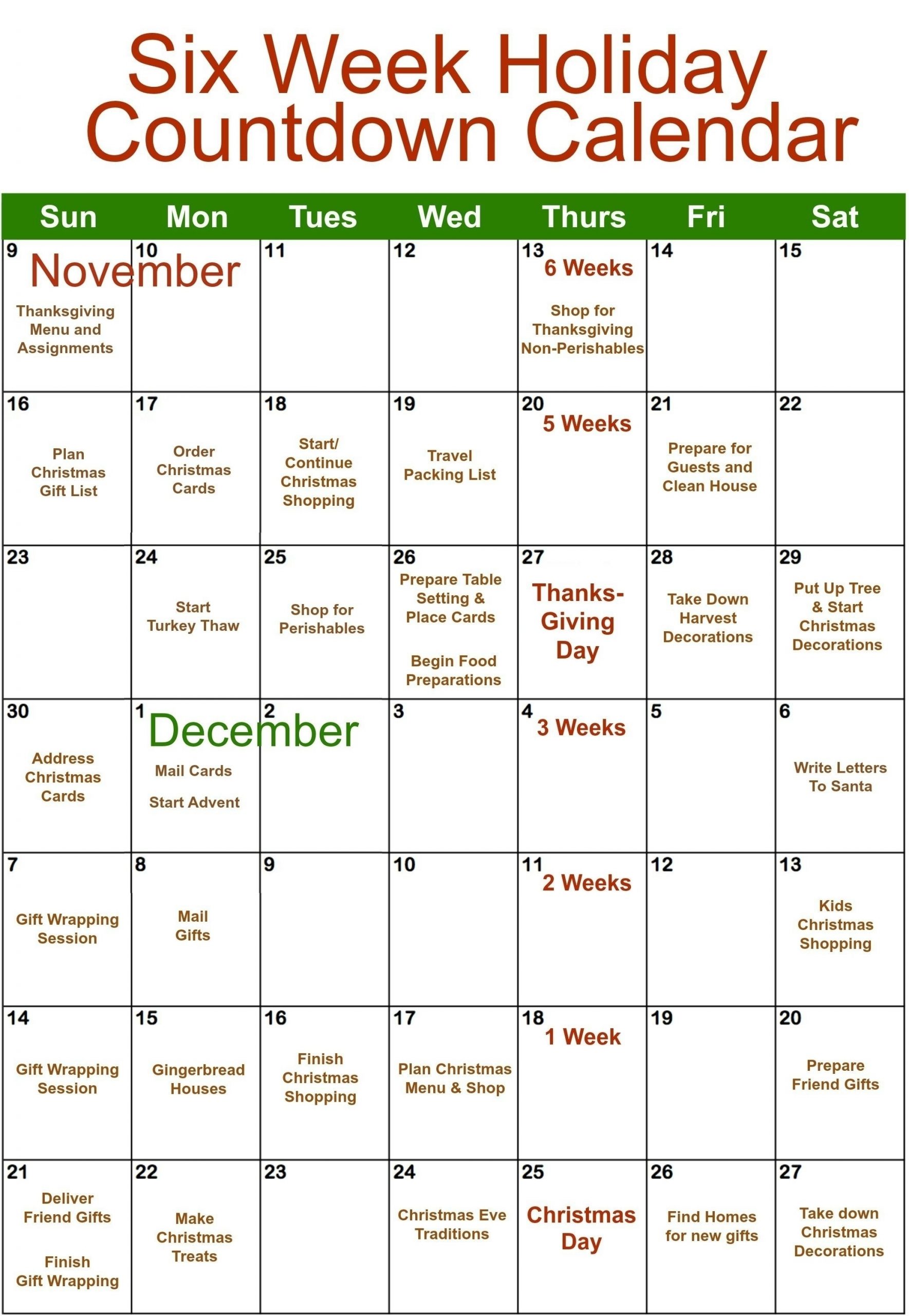 Microsoft Template Calendar Coundown Calendar Template