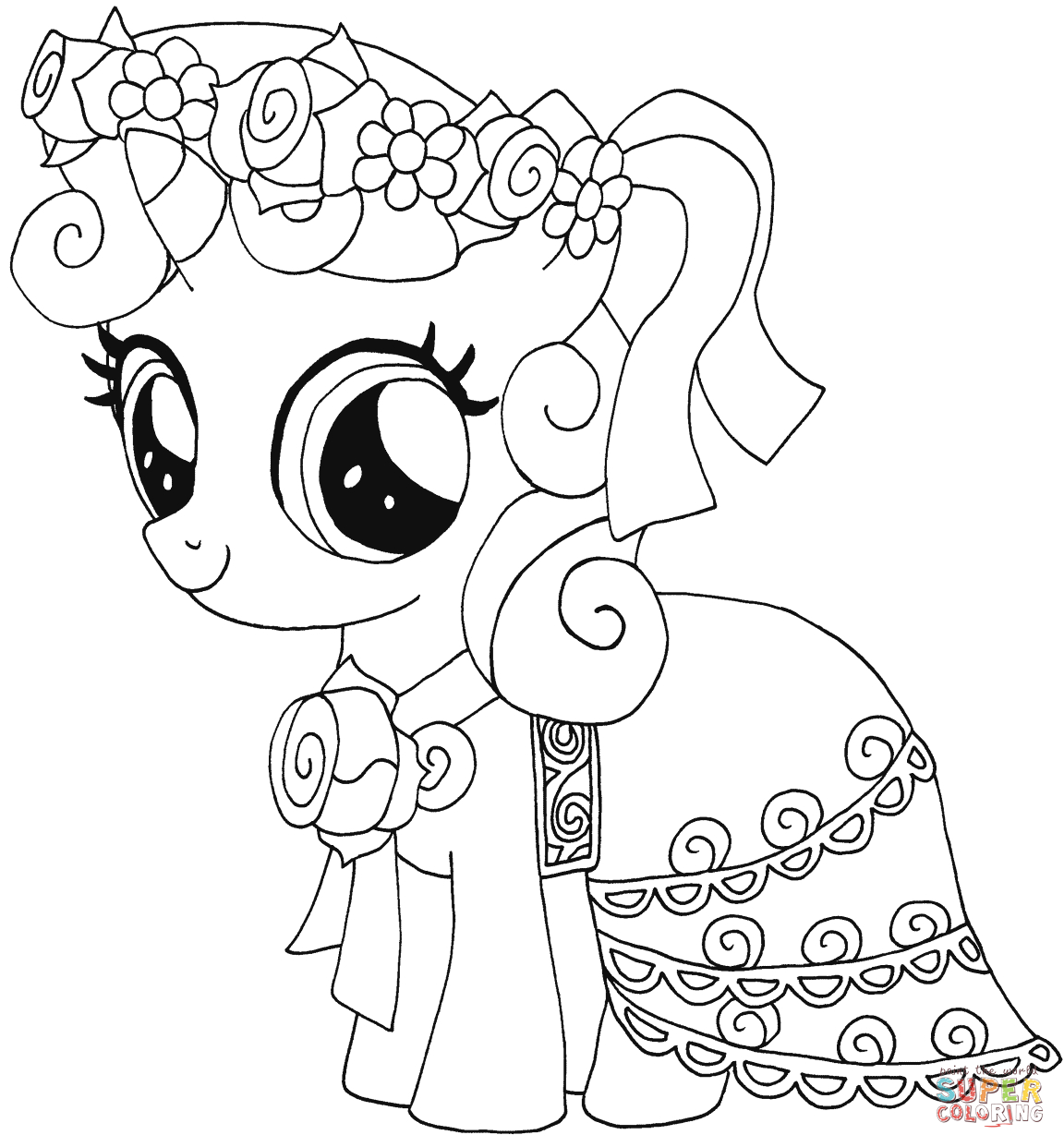 My Little Pony Sweetie Belle Coloring Page Free