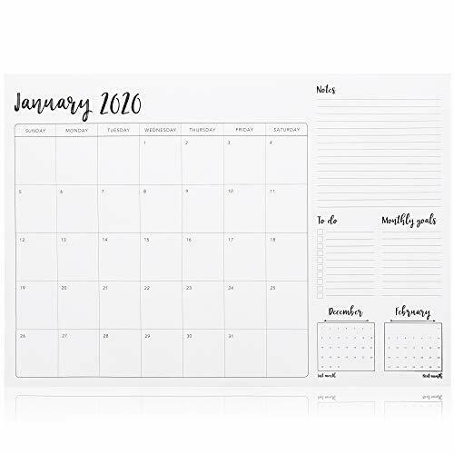 paper junkie monthly desk pad calendar 2020 2021 12 x 17
