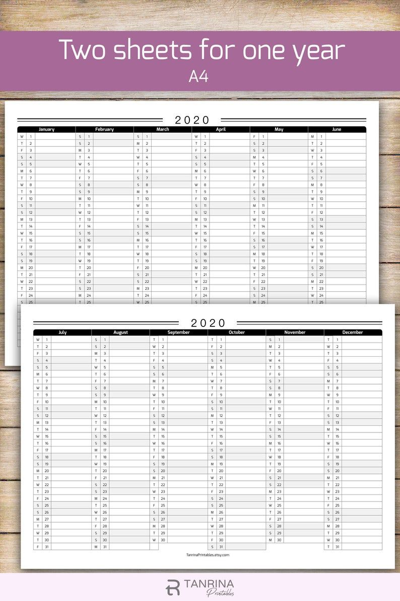Printable 2020 Calendar Planner Minimalist Pdf Monthly